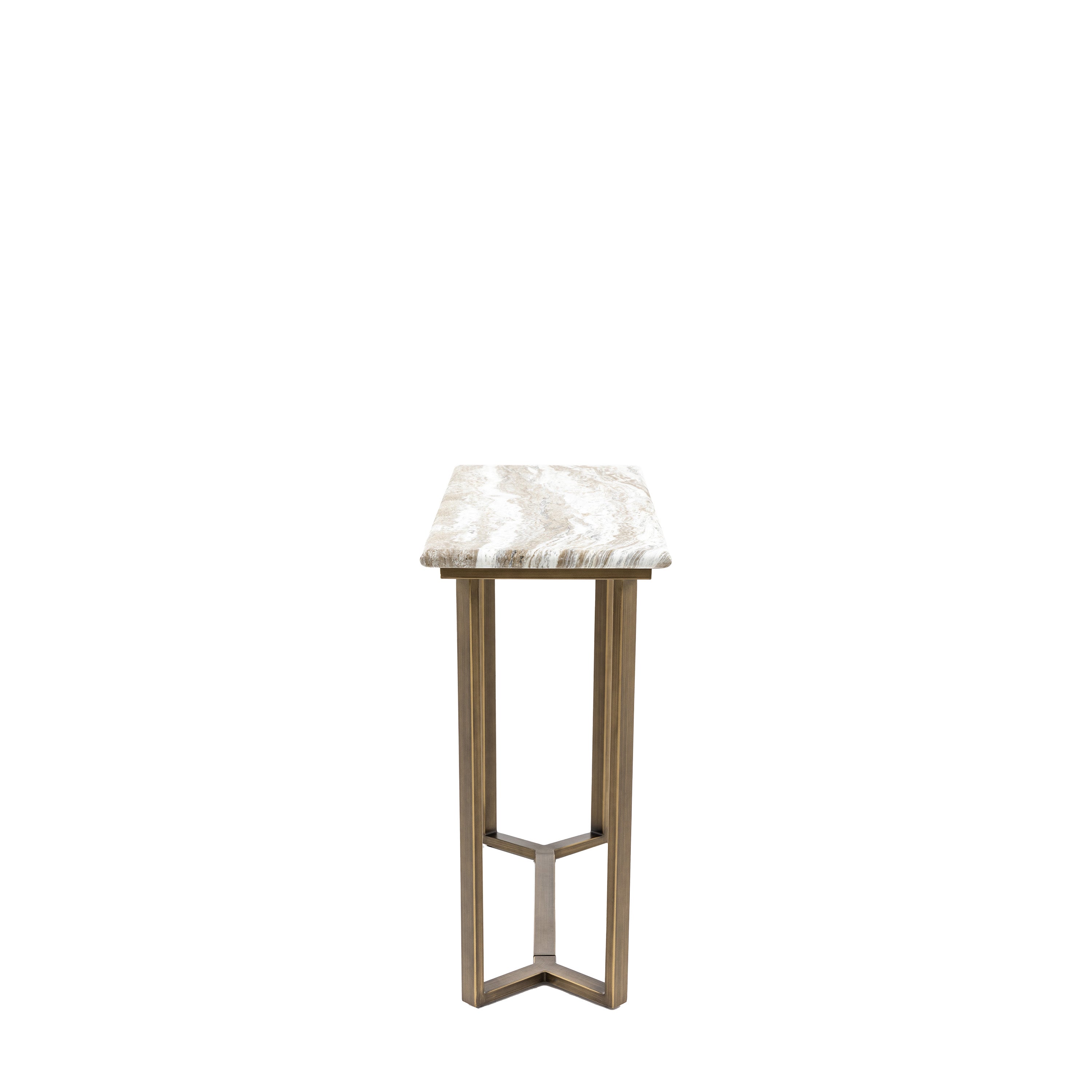 Bilbao Gold & White/Green Marble Effect Console Table